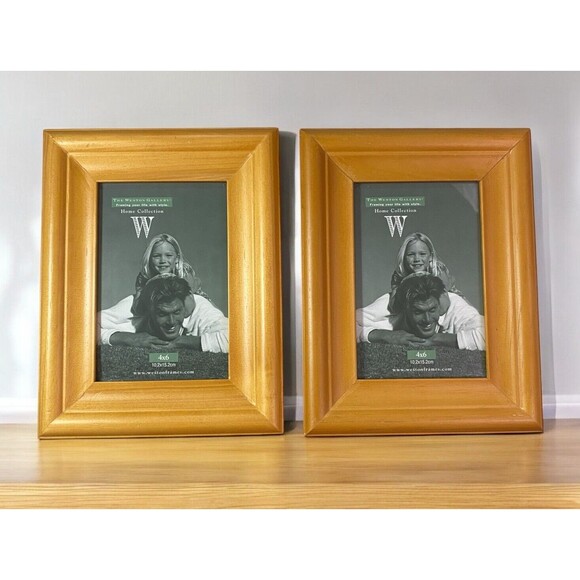 The Weston Gallery Photo Frame 4X6 Home Collection Wood Picture Frame Lot Of 2 - Picture 1 of 9